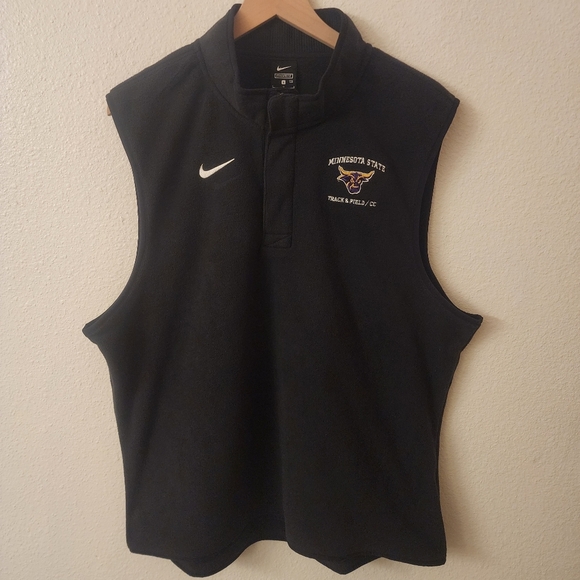 Nike Minnesota State Mavericks Track Field Cross Country Fleece Vest Mens Large - Picture 1 of 9
